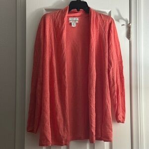 Rachel Zoe Linen Coral Cardigan Sweater